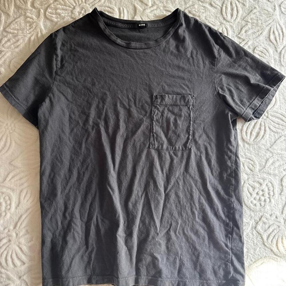 Monrow grey cotton t shirt with